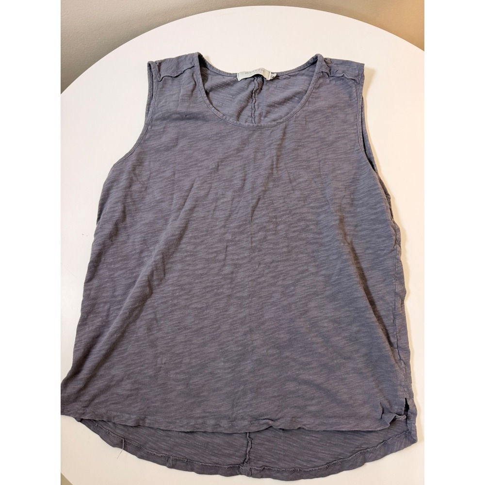 Mododoc‎ Tank Top Women XS Gray Excellent Slub Jersey Scoop Neck Relaxed Fit